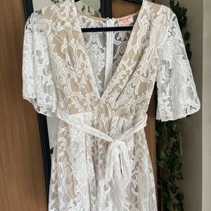 White lace Romper